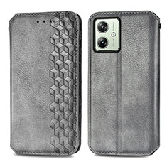 Funda de Cuero Cartera con Soporte Carcasa S01D para Motorola Moto G54 5G Gris