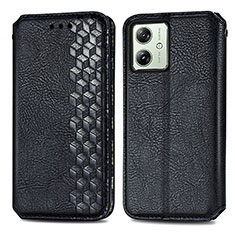 Funda de Cuero Cartera con Soporte Carcasa S01D para Motorola Moto G54 5G Negro