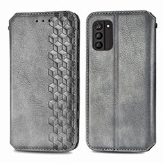 Funda de Cuero Cartera con Soporte Carcasa S01D para Nokia G100 Gris