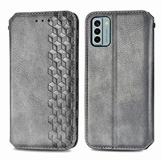 Funda de Cuero Cartera con Soporte Carcasa S01D para Nokia G22 Gris