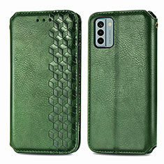 Funda de Cuero Cartera con Soporte Carcasa S01D para Nokia G22 Verde