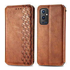 Funda de Cuero Cartera con Soporte Carcasa S01D para OnePlus 9 Pro 5G Marron