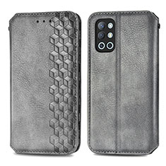 Funda de Cuero Cartera con Soporte Carcasa S01D para OnePlus 9R 5G Gris