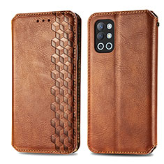 Funda de Cuero Cartera con Soporte Carcasa S01D para OnePlus 9R 5G Marron