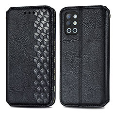 Funda de Cuero Cartera con Soporte Carcasa S01D para OnePlus 9R 5G Negro