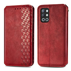 Funda de Cuero Cartera con Soporte Carcasa S01D para OnePlus 9R 5G Rojo