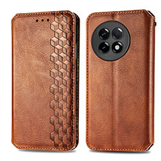 Funda de Cuero Cartera con Soporte Carcasa S01D para OnePlus Ace 2 Pro 5G Marron