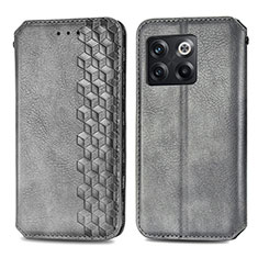 Funda de Cuero Cartera con Soporte Carcasa S01D para OnePlus Ace Pro 5G Gris