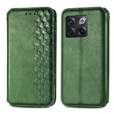 Funda de Cuero Cartera con Soporte Carcasa S01D para OnePlus Ace Pro 5G Verde