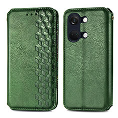 Funda de Cuero Cartera con Soporte Carcasa S01D para OnePlus Nord 3 5G Verde