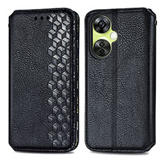 Funda de Cuero Cartera con Soporte Carcasa S01D para OnePlus Nord CE 3 5G Negro