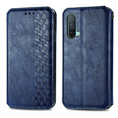 Funda de Cuero Cartera con Soporte Carcasa S01D para OnePlus Nord CE 5G Azul