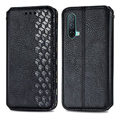 Funda de Cuero Cartera con Soporte Carcasa S01D para OnePlus Nord CE 5G Negro