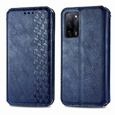 Funda de Cuero Cartera con Soporte Carcasa S01D para Oppo A53s 5G Azul