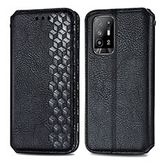 Funda de Cuero Cartera con Soporte Carcasa S01D para Oppo A94 5G Negro