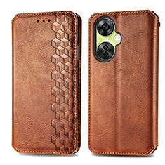 Funda de Cuero Cartera con Soporte Carcasa S01D para Oppo K11x 5G Marron