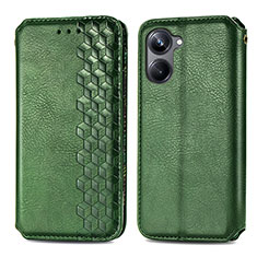 Funda de Cuero Cartera con Soporte Carcasa S01D para Realme 10 Pro 5G Verde