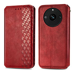 Funda de Cuero Cartera con Soporte Carcasa S01D para Realme 11 Pro 5G Rojo