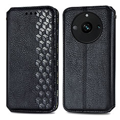 Funda de Cuero Cartera con Soporte Carcasa S01D para Realme 11 Pro+ Plus 5G Negro