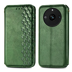 Funda de Cuero Cartera con Soporte Carcasa S01D para Realme 11 Pro+ Plus 5G Verde