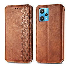 Funda de Cuero Cartera con Soporte Carcasa S01D para Realme 9 4G Marron