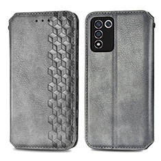 Funda de Cuero Cartera con Soporte Carcasa S01D para Realme 9 SE 5G Gris