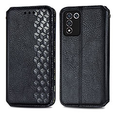 Funda de Cuero Cartera con Soporte Carcasa S01D para Realme 9 SE 5G Negro