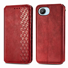 Funda de Cuero Cartera con Soporte Carcasa S01D para Realme C30 Rojo