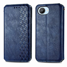 Funda de Cuero Cartera con Soporte Carcasa S01D para Realme C30s Azul