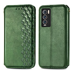 Funda de Cuero Cartera con Soporte Carcasa S01D para Realme GT Master Explorer 5G Verde