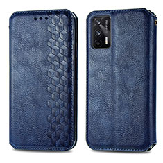 Funda de Cuero Cartera con Soporte Carcasa S01D para Realme GT Neo 5G Azul