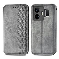 Funda de Cuero Cartera con Soporte Carcasa S01D para Realme GT Neo5 240W 5G Gris