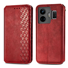 Funda de Cuero Cartera con Soporte Carcasa S01D para Realme GT Neo5 240W 5G Rojo