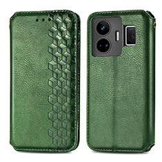 Funda de Cuero Cartera con Soporte Carcasa S01D para Realme GT Neo5 240W 5G Verde