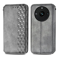 Funda de Cuero Cartera con Soporte Carcasa S01D para Realme Narzo 60 5G Gris