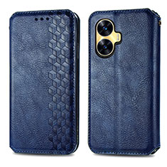 Funda de Cuero Cartera con Soporte Carcasa S01D para Realme Narzo N55 Azul