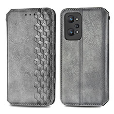 Funda de Cuero Cartera con Soporte Carcasa S01D para Realme Q5 Pro 5G Gris