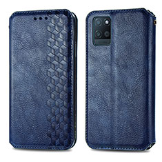 Funda de Cuero Cartera con Soporte Carcasa S01D para Realme V11 5G Azul