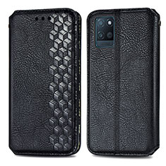 Funda de Cuero Cartera con Soporte Carcasa S01D para Realme V11s 5G Negro