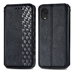 Funda de Cuero Cartera con Soporte Carcasa S01D para Samsung Galaxy A03 Core Negro