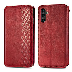 Funda de Cuero Cartera con Soporte Carcasa S01D para Samsung Galaxy A04s Rojo