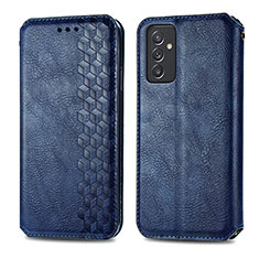 Funda de Cuero Cartera con Soporte Carcasa S01D para Samsung Galaxy A05s Azul