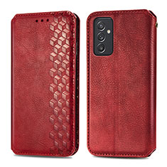 Funda de Cuero Cartera con Soporte Carcasa S01D para Samsung Galaxy A05s Rojo