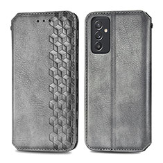 Funda de Cuero Cartera con Soporte Carcasa S01D para Samsung Galaxy A15 LTE Gris