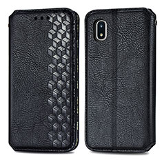 Funda de Cuero Cartera con Soporte Carcasa S01D para Samsung Galaxy A20 SC-02M SCV46 Negro