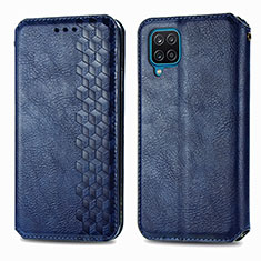 Funda de Cuero Cartera con Soporte Carcasa S01D para Samsung Galaxy A22 4G Azul