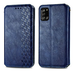 Funda de Cuero Cartera con Soporte Carcasa S01D para Samsung Galaxy A31 Azul