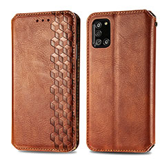 Funda de Cuero Cartera con Soporte Carcasa S01D para Samsung Galaxy A31 Marron