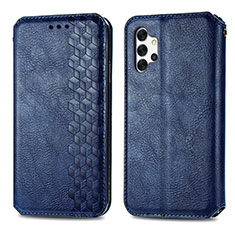 Funda de Cuero Cartera con Soporte Carcasa S01D para Samsung Galaxy A32 4G Azul