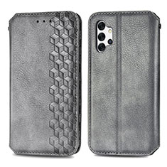 Funda de Cuero Cartera con Soporte Carcasa S01D para Samsung Galaxy A32 4G Gris